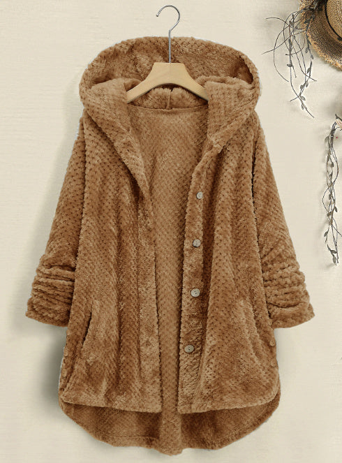 Wendy – Damen Kapuzenpullover aus doppelseitigem Samt