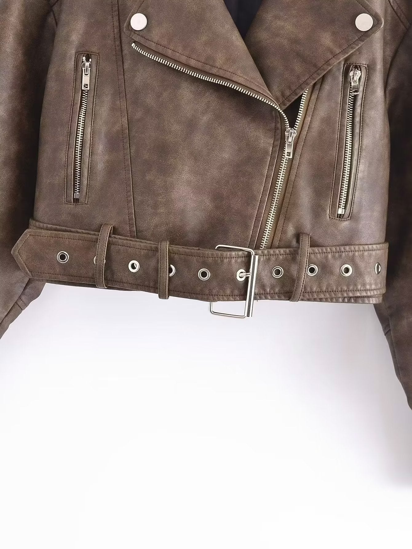 Natalie – Waschbare Lederjacke mit Farbverlauf