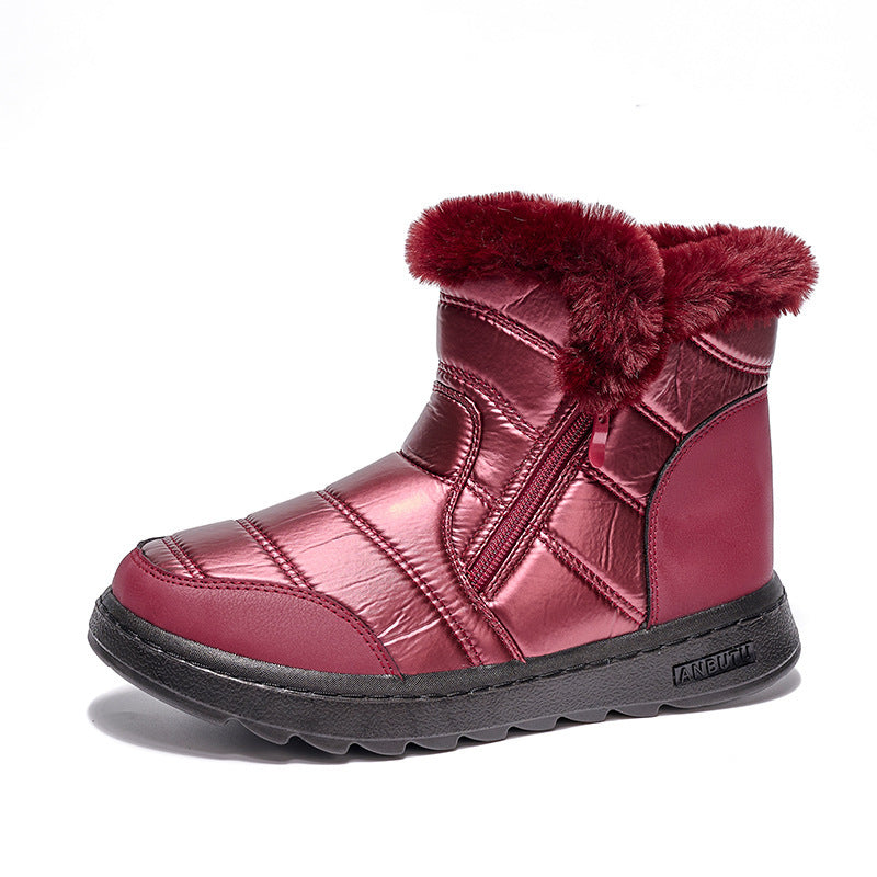 Anna – Damen Winterstiefel mit Reißverschluss und Plüschfutter