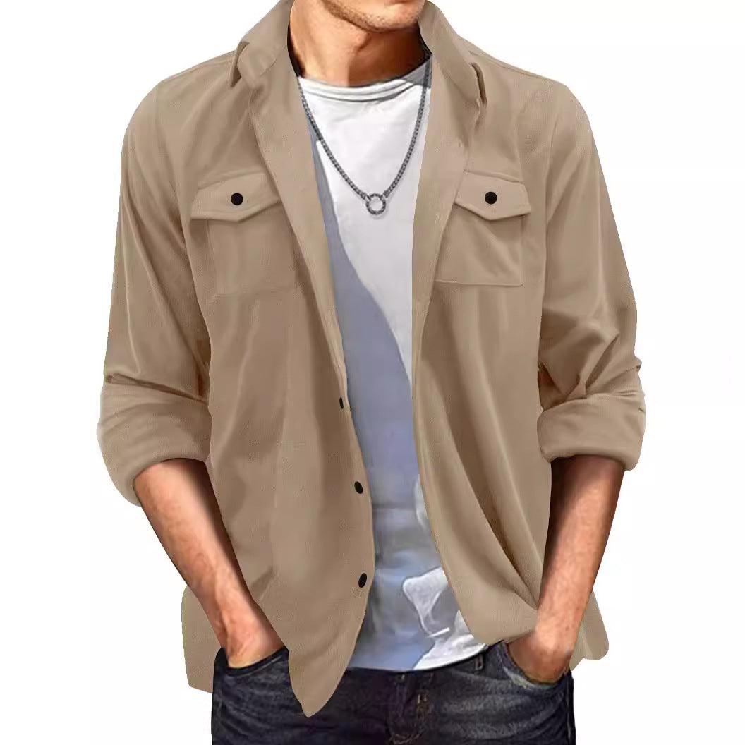 Kenneth – Herrenjacke aus Wildleder im europäischen Stil