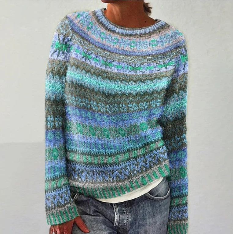 Rachel – Rundhals-Pullover aus dicker Nadelgewebe