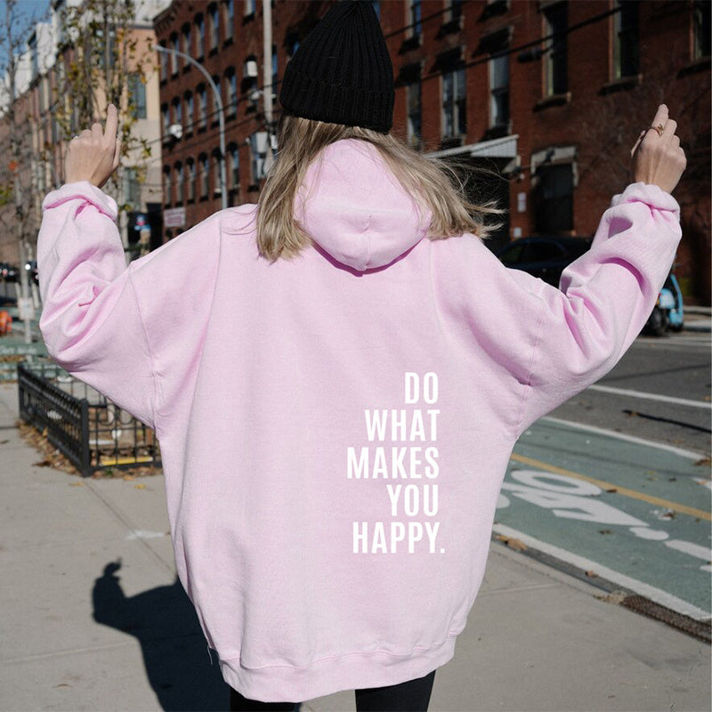 Melissa – Lässiger Sport Hoodie mit Glücks-Print