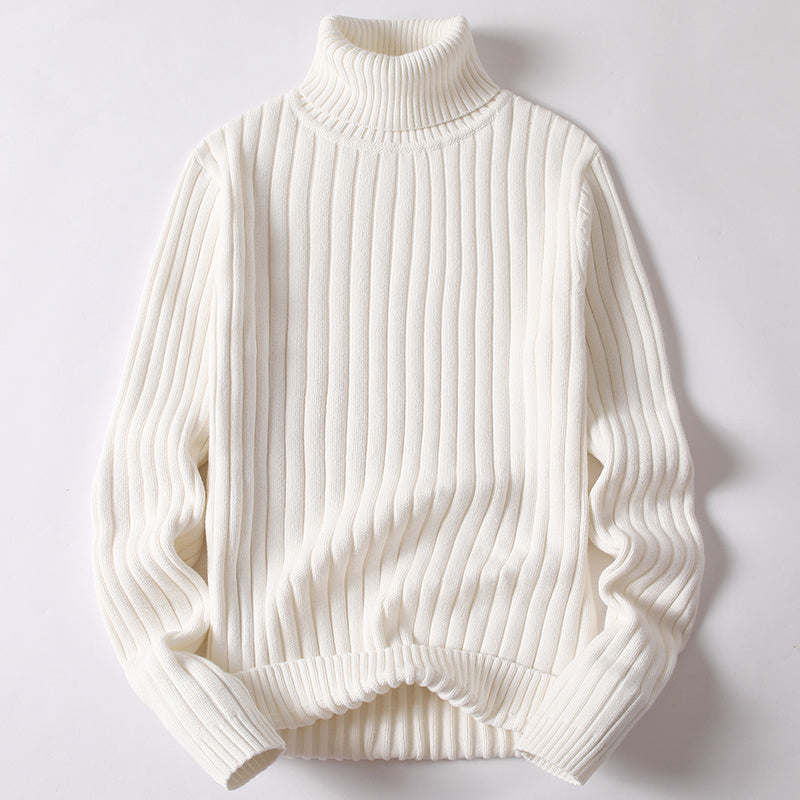 Jerry – Rollkragenpullover für Herren mit Streifen und Uni-Farben