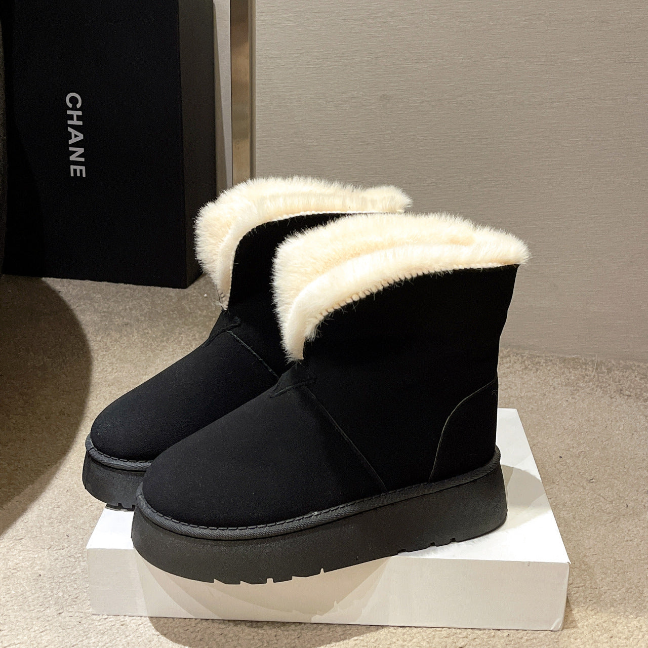 Janet – Faltbare Damenstiefel mit Fleece und Plüschfutter