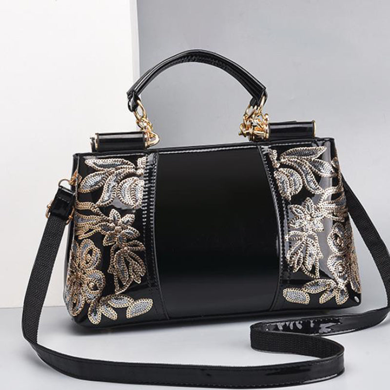 Julie – Glänzende Damen-Schultertasche mit Pailletten