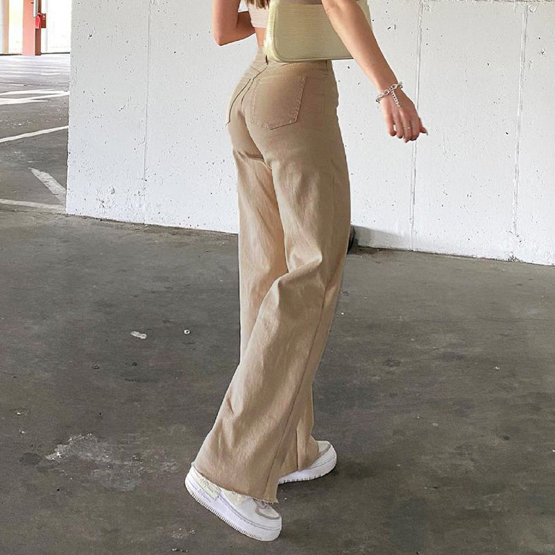 Tracy – Damenweite Hose in Khaki