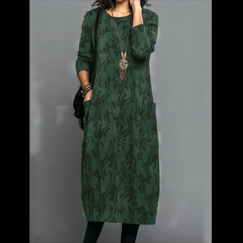 Melanie – Retro Strickkleid mit Kunstvollem Muster
