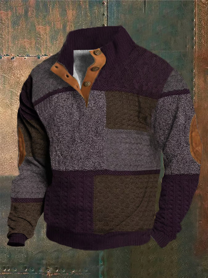 Laurence – Bedruckter Herbst- und Winterpullover mit Schnalle
