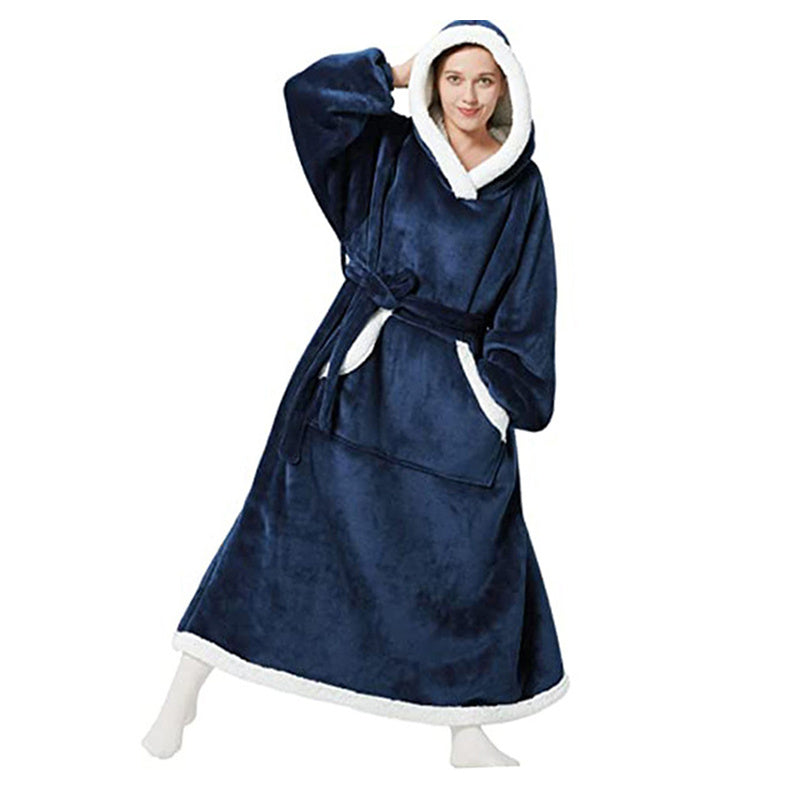 Kathleen – Oversize Hoodie-Decke mit Knopfdesign für Damen