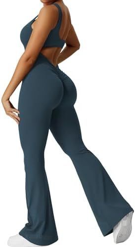 Melissa – Ärmellose Jumpsuits mit Schlaghose für Fitness und Yoga