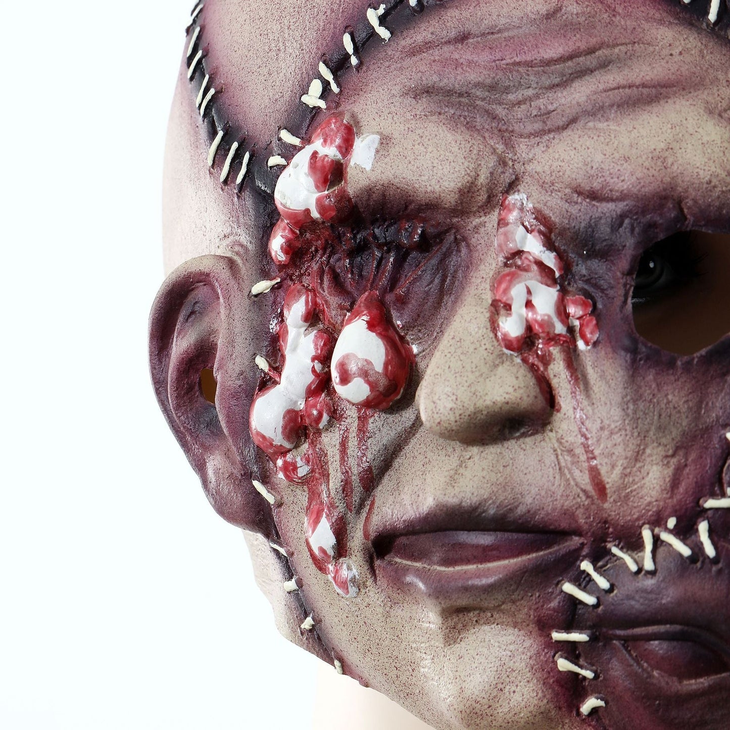 Halloween Horrormaske Drei-Seiten-Gesicht für Erwachsene – Gruselige Verkleidung für Kostümpartys & Deko