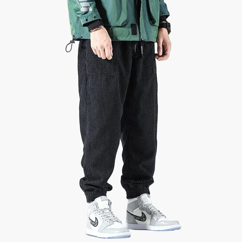 Herren Cord Sweatpants im Streetwear-Relaxed-Fit – Bequeme Freizeithose für Alltag und Sport