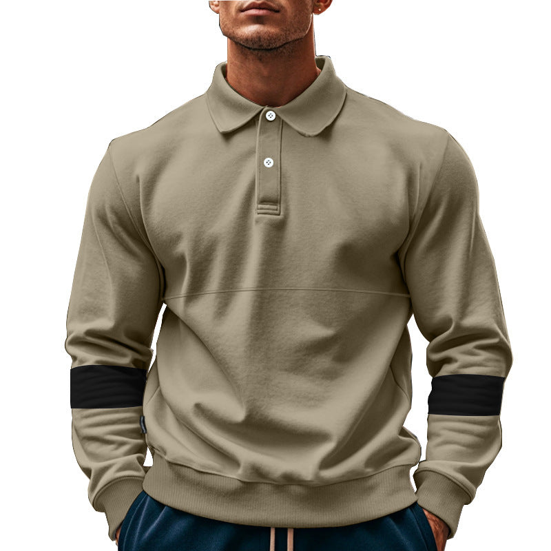 Bernard – Lässiges Herren-Poloshirt mit Langarm und Knopf
