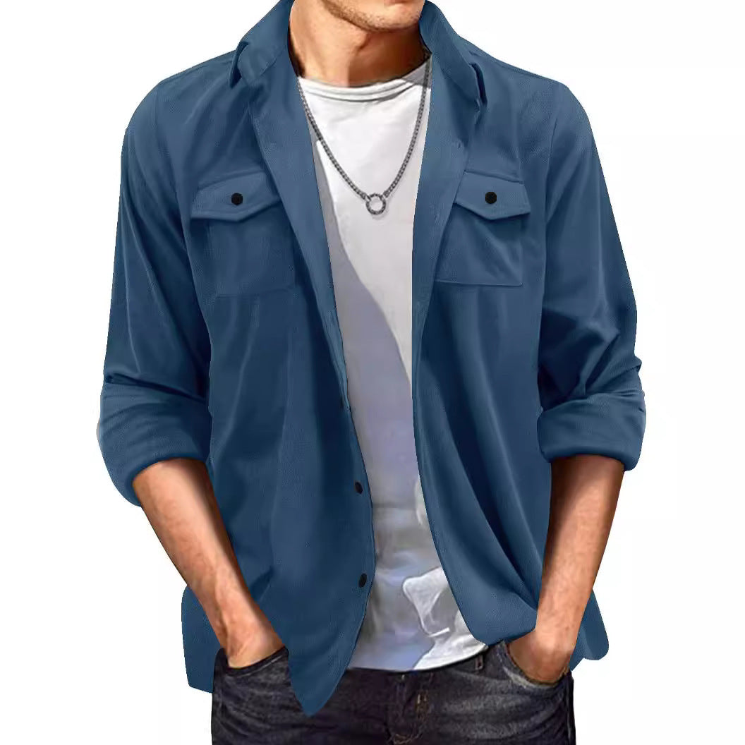 Kenneth – Herrenjacke aus Wildleder im europäischen Stil