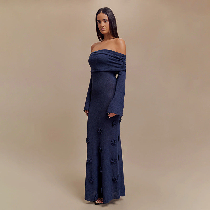 Adele – Strick-Badebluse mit Blumenmuster