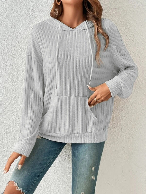 Ann – Langarm Kapuzenpullover mit Taschen für Damen