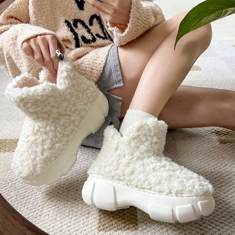 Natalie – Winterstiefel mit 6 cm Plateausohle und Plüschfutter