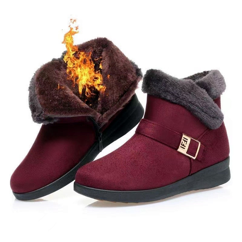 Anne – Warme Damenstiefel mit Plüschfutter und Reißverschluss