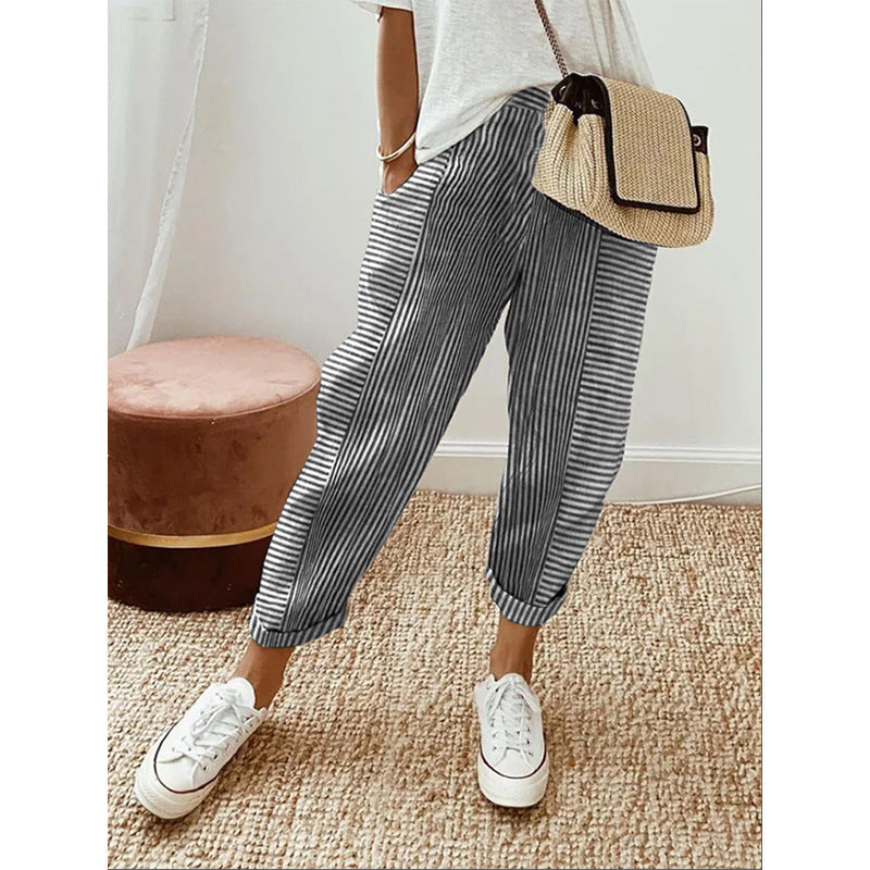 Alice – Gestreifte Damenhose im Sommerstil