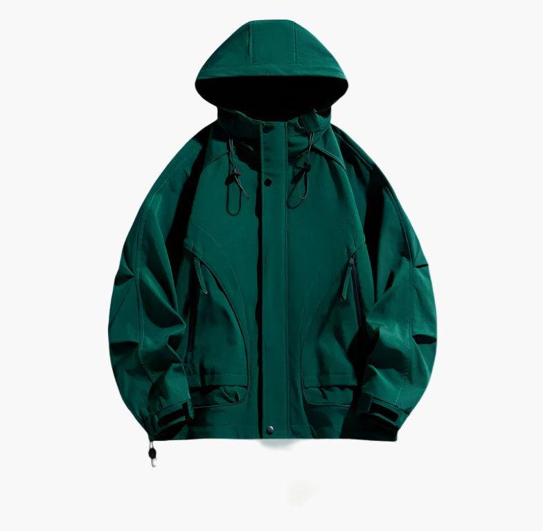 Herren Outdoor Windbreaker Funktionsjacke – Wasserdicht & Winddicht, Leicht, Atmungsaktiv, Ideal für Freizeit und Outdoor
