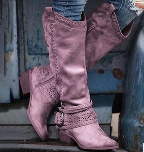 Tanya – Damen-Ritterstiefel aus Wildleder