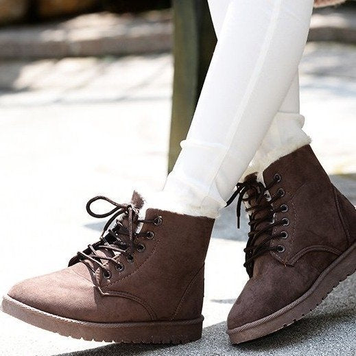 Karen – Winterstiefeletten mit Warmem Plüschfutter