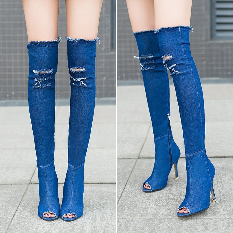 Melissa – Damen-Stretchstiefel mit weitem Schaft