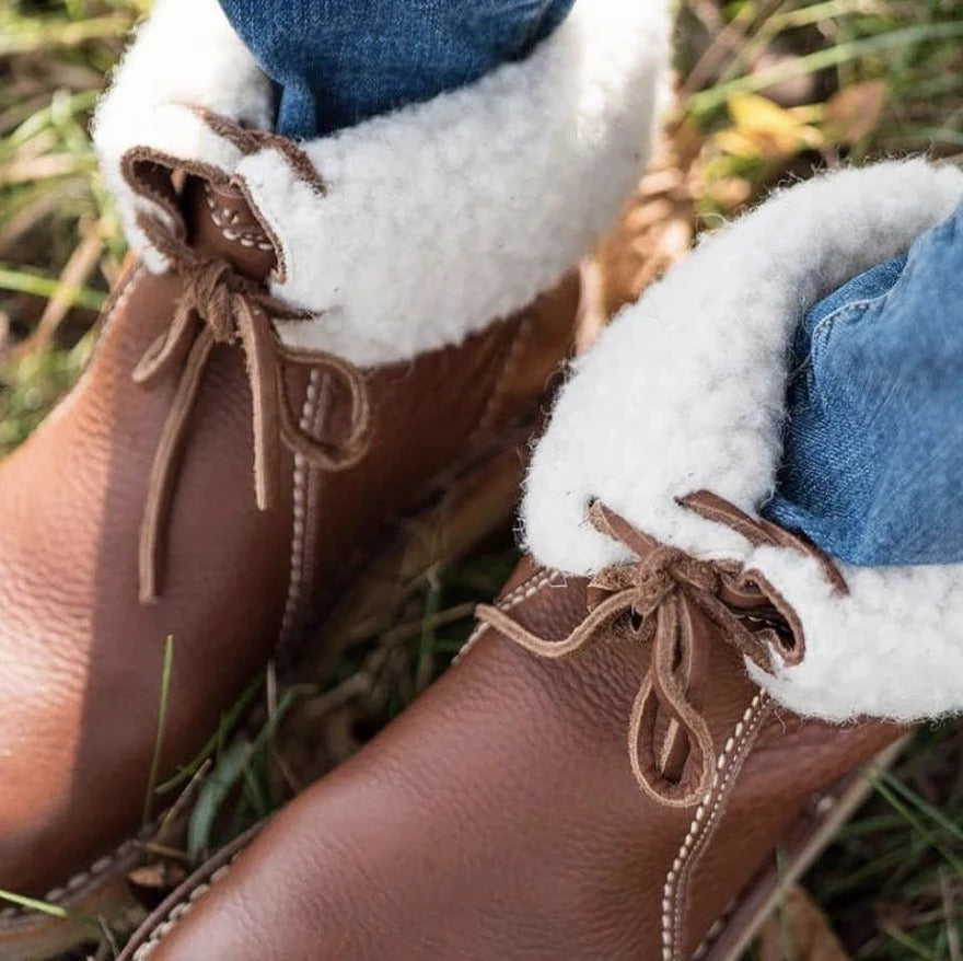 Sue – Damen Winterstiefel mit Kunstpelz und Schnürung