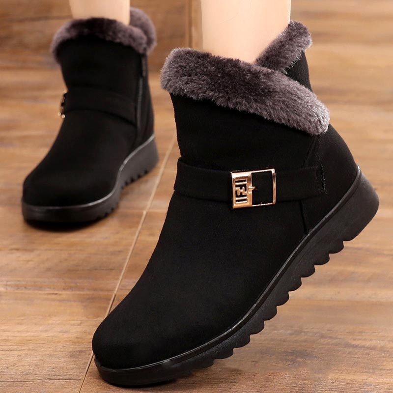 Anne – Warme Damenstiefel mit Plüschfutter und Reißverschluss