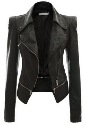 Rebecca – Motorrad-Lederjacke mit Reißverschluss