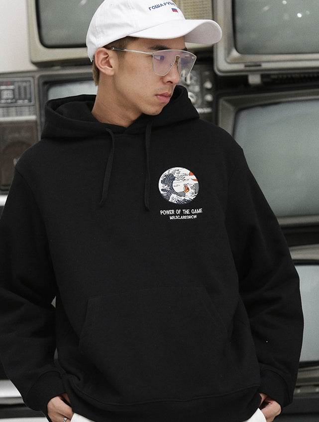 Simon – Retro-Hoodie mit Wellenmuster