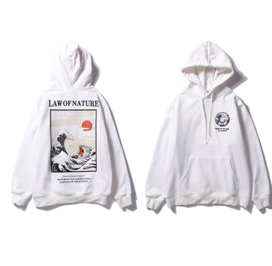 Simon – Retro-Hoodie mit Wellenmuster