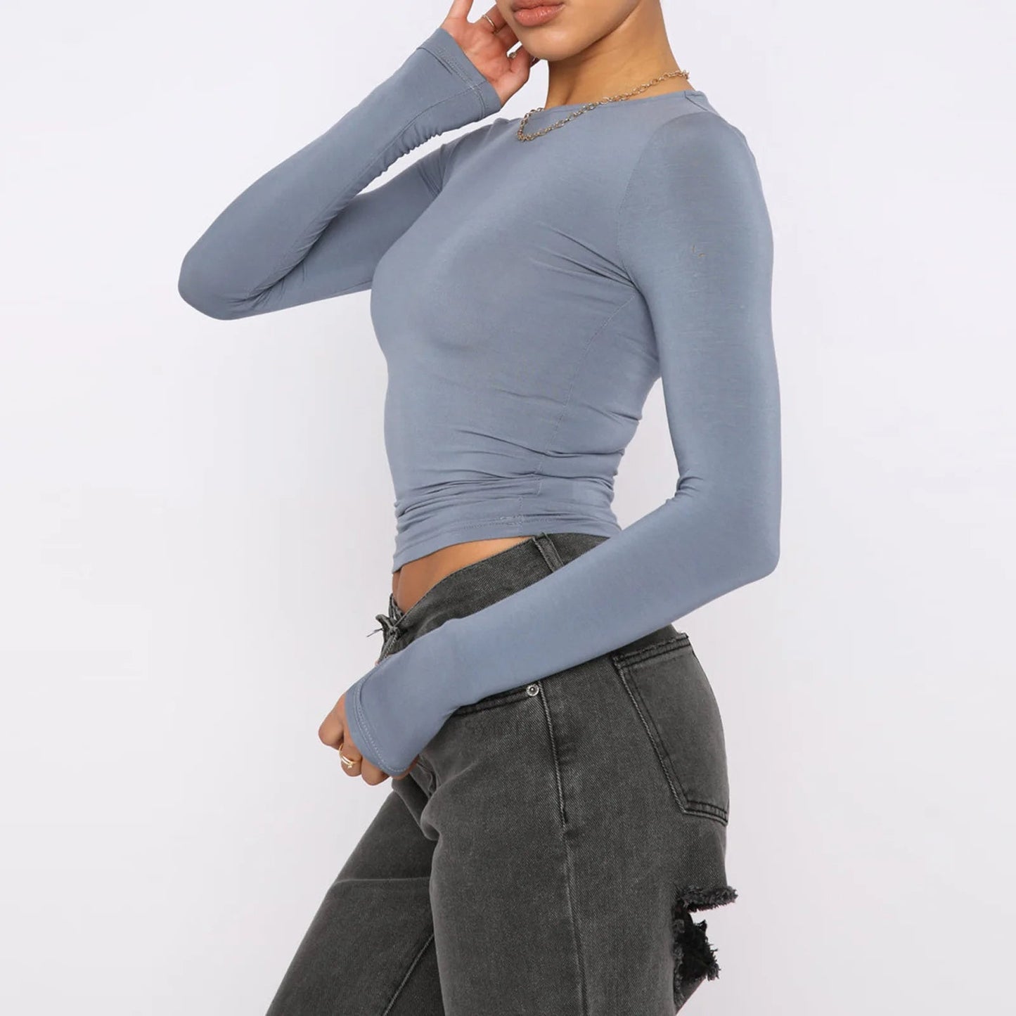 Joanne – Schlanker Damenpullover mit langen Ärmeln