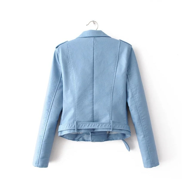 Gillian – Damen Lederjacke im koreanischen Stil für Herbst und Winter