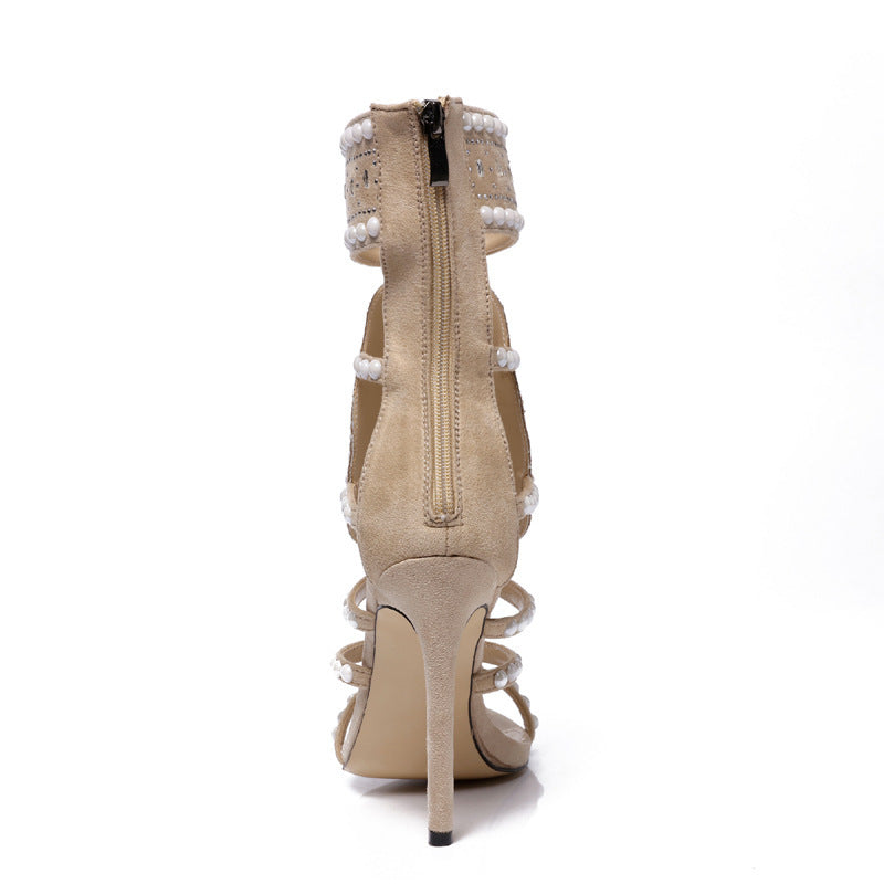 Ann – Sandaletten mit Strass und hohem Absatz