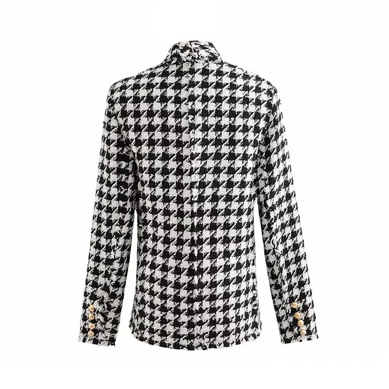 Audrey – Retro Damenjacke aus dickem Hahnentritt-Karo