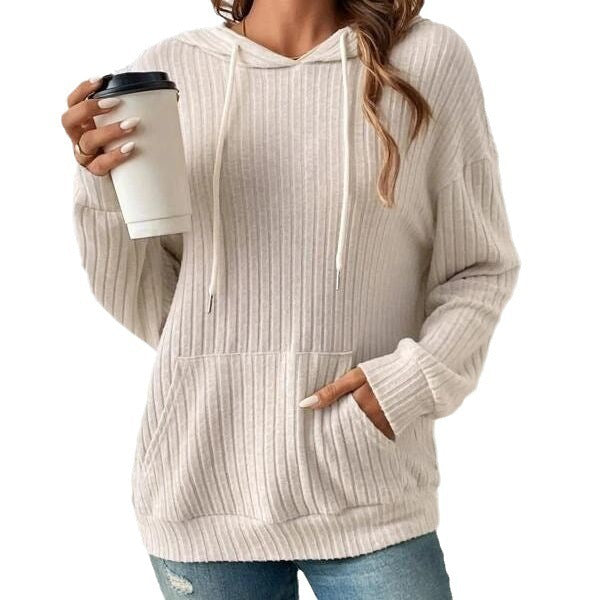 Ann – Langarm Kapuzenpullover mit Taschen für Damen