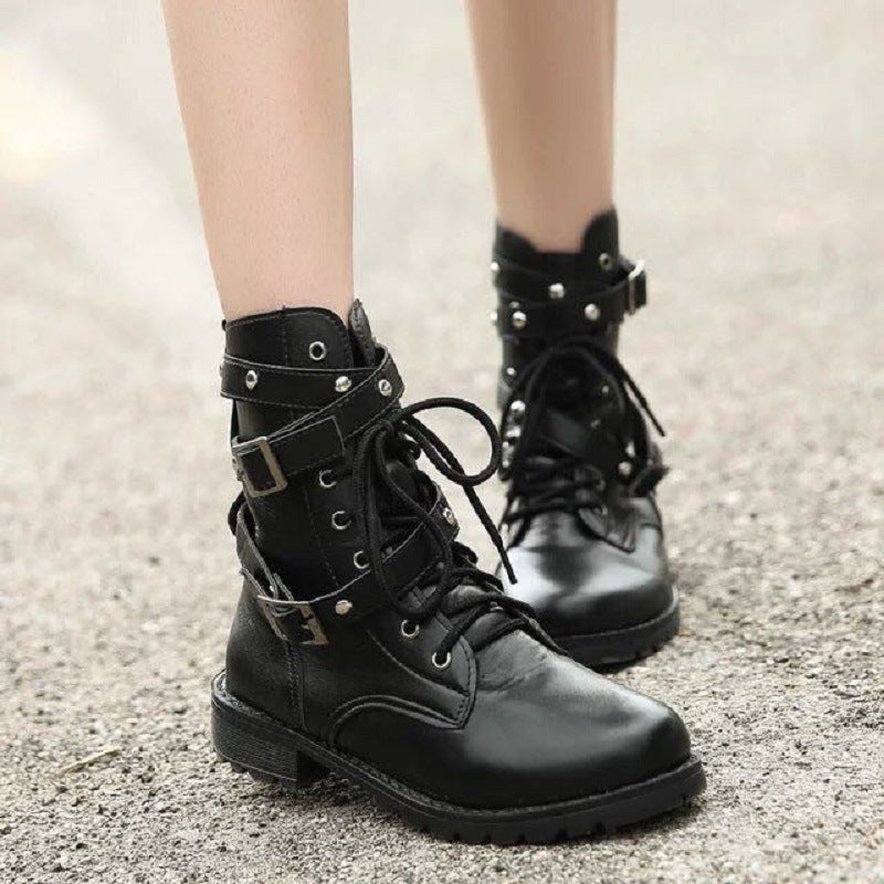 Christine – Damen Motorradstiefel mit mittlerem Absatz