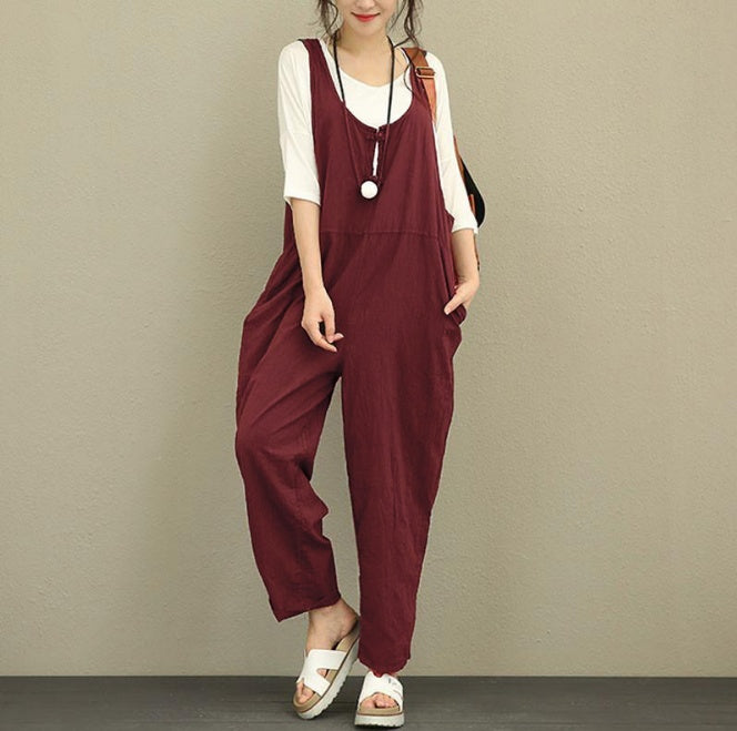 Lisa – Weite Damenlatzhose aus Baumwolle