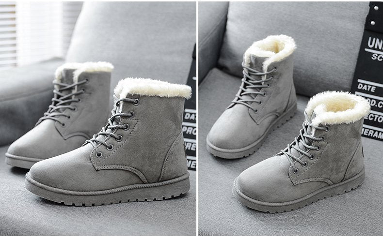 Karen – Winterstiefeletten mit Warmem Plüschfutter