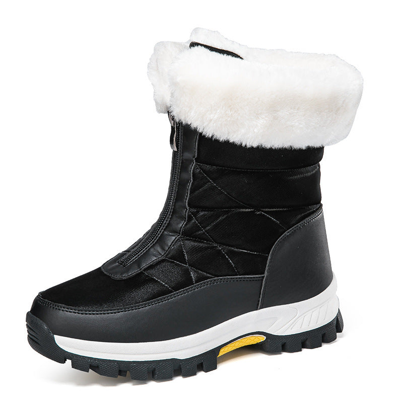 Janet – Leichte Damen-Schnürstiefel mit Reißverschluss