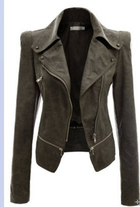 Rebecca – Motorrad-Lederjacke mit Reißverschluss