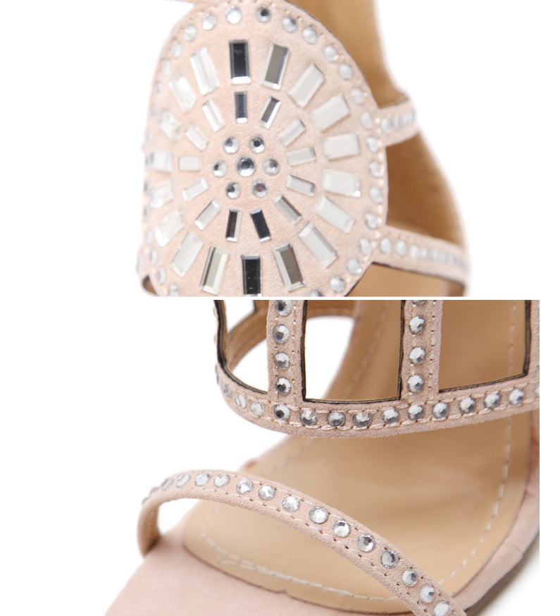Ann – Sandaletten mit Strass und hohem Absatz