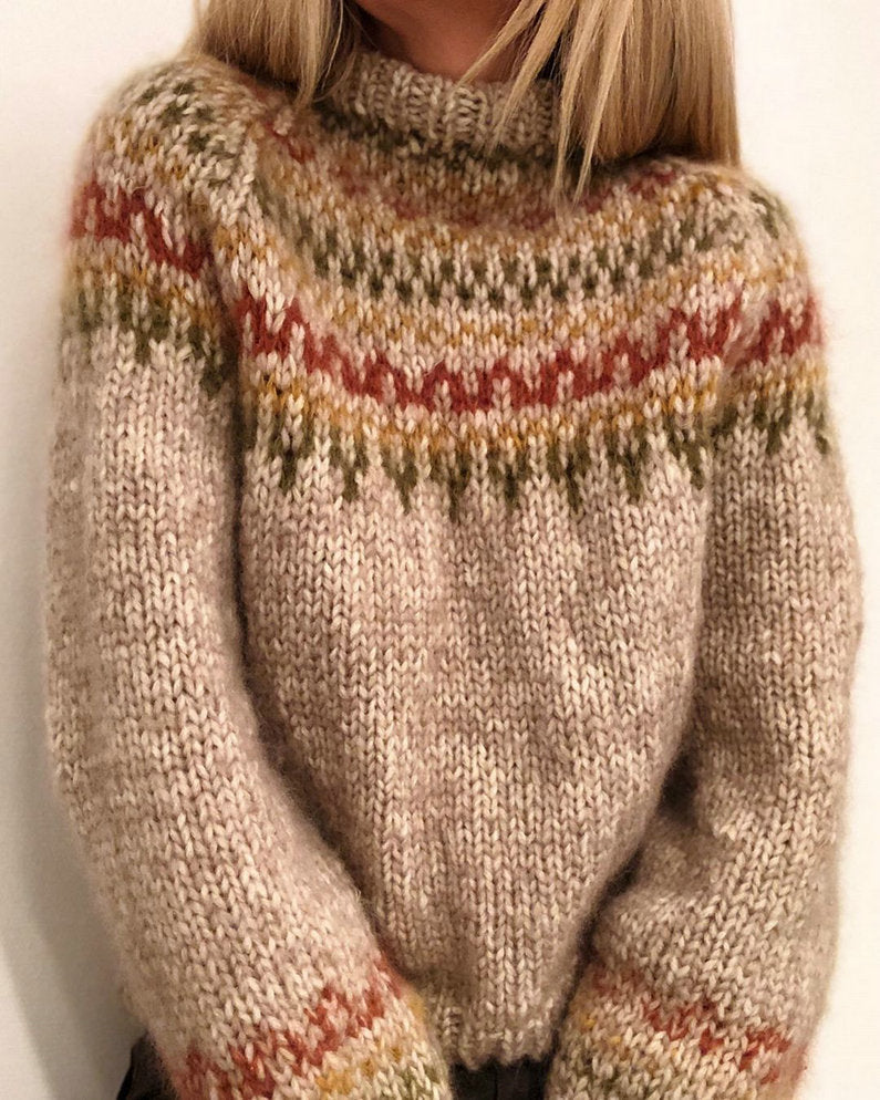 Joanne – Bedruckter Neutraler Pullover