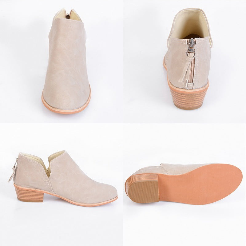 Donna – Retro Damenstiefeletten mit Hohem Absatz