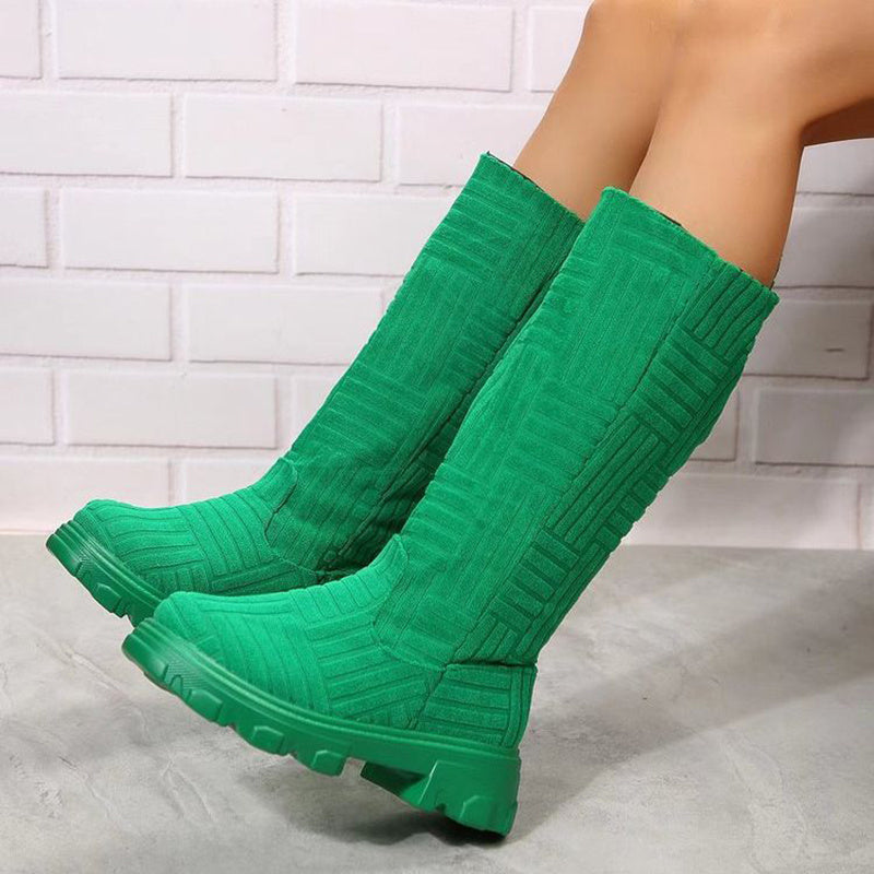 Joanne – Modische Damenstiefel mit Plattform und Westernstil