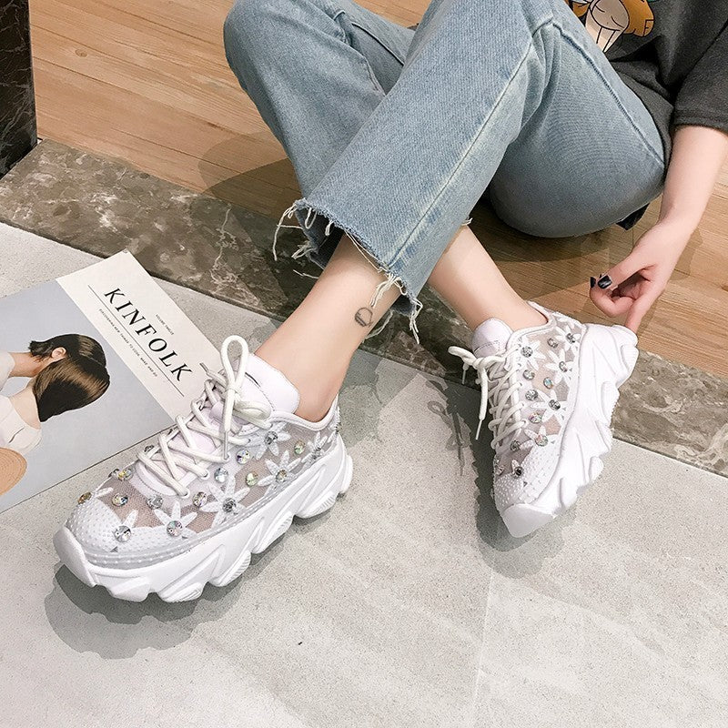 Linda – Damen Sneakers mit Atmungsaktivem Mesh und Dicke Sohle