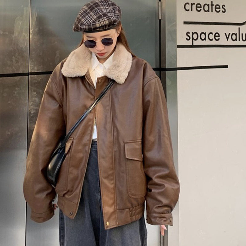 Kate – Retro Lederjacke mit Wärmefunktion