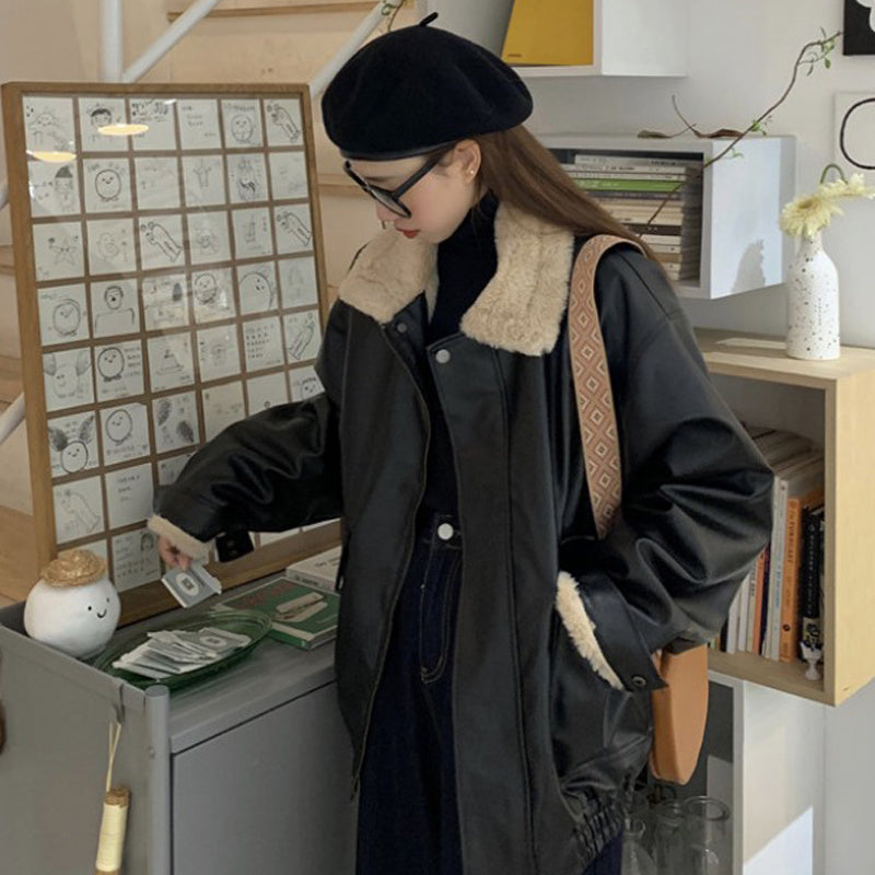 Kate – Retro Lederjacke mit Wärmefunktion
