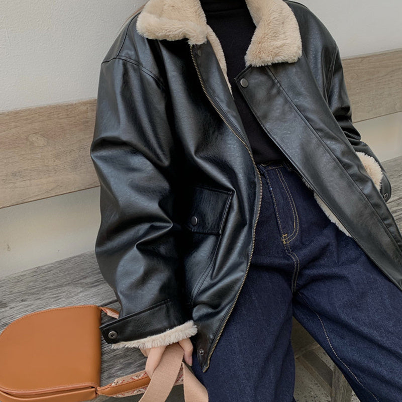 Kate – Retro Lederjacke mit Wärmefunktion